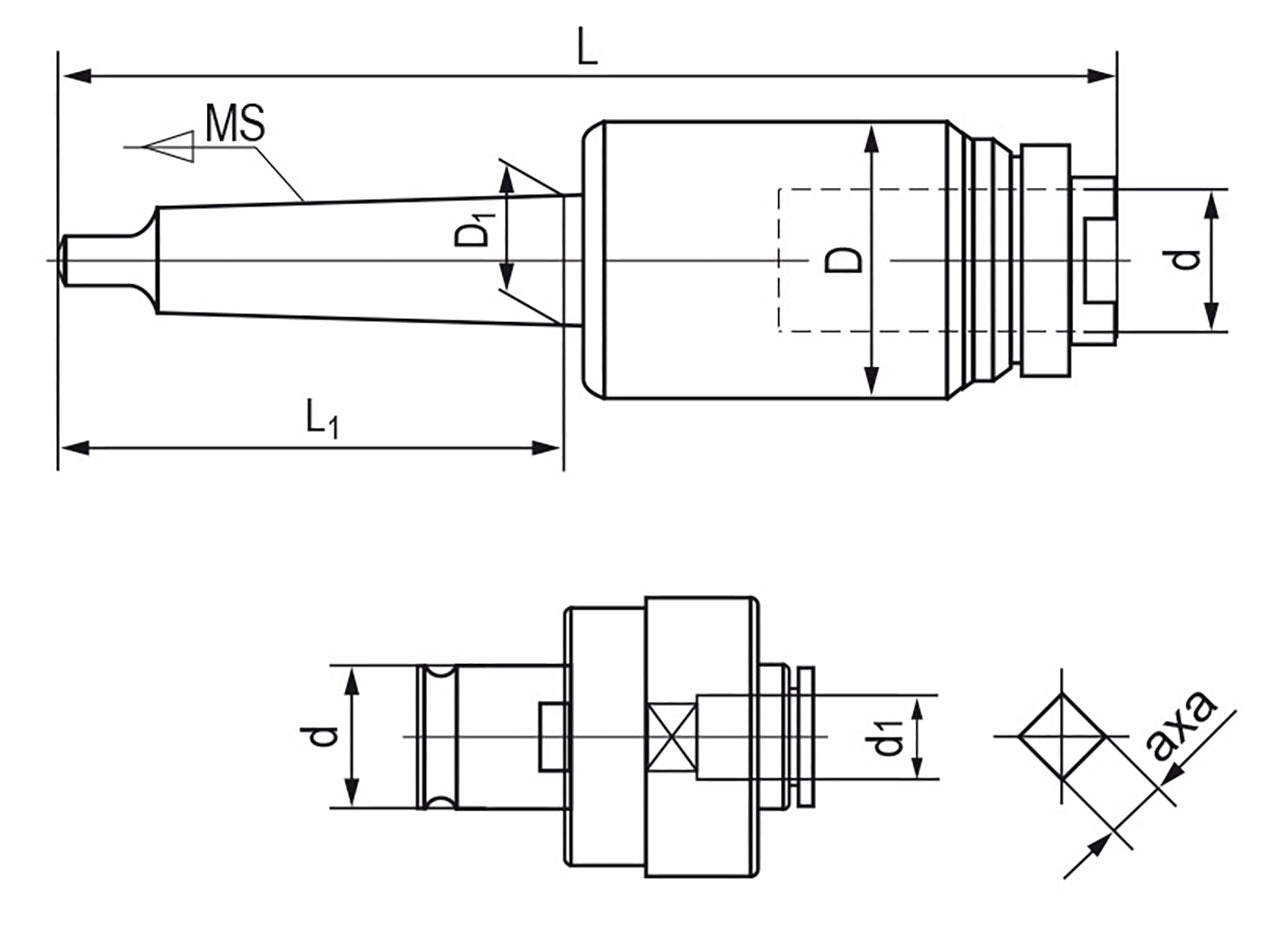 Bernardo Gewindeschneid-Schnellwechselfutterset MK 2 / M3 - M12 24-1089