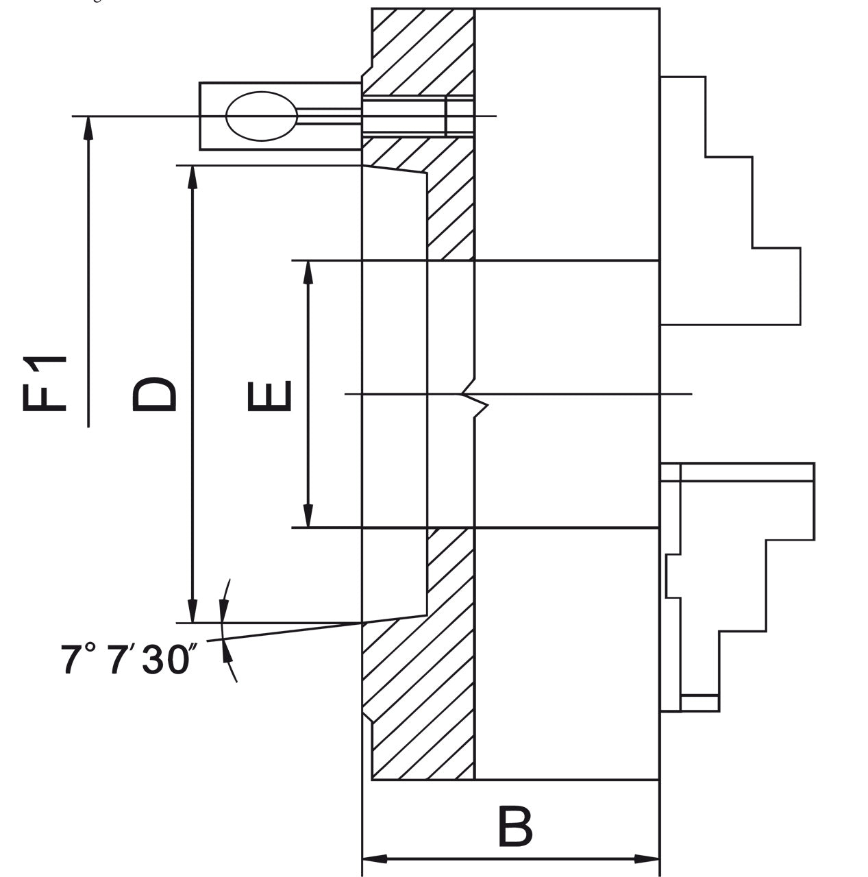 Bernardo Präzisions-3-Backenfutter PO3-200/D5 21-1042F