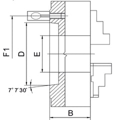 Bernardo Präzisions-3-Backenfutter PO3-200/D5 21-1042F